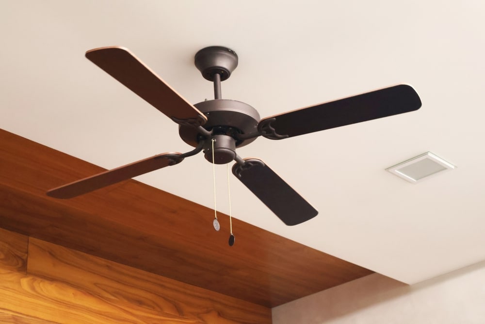 Wooden,Ceiling,Fan.,Modern,Room,Cooling,Device,With,Speed,Control.